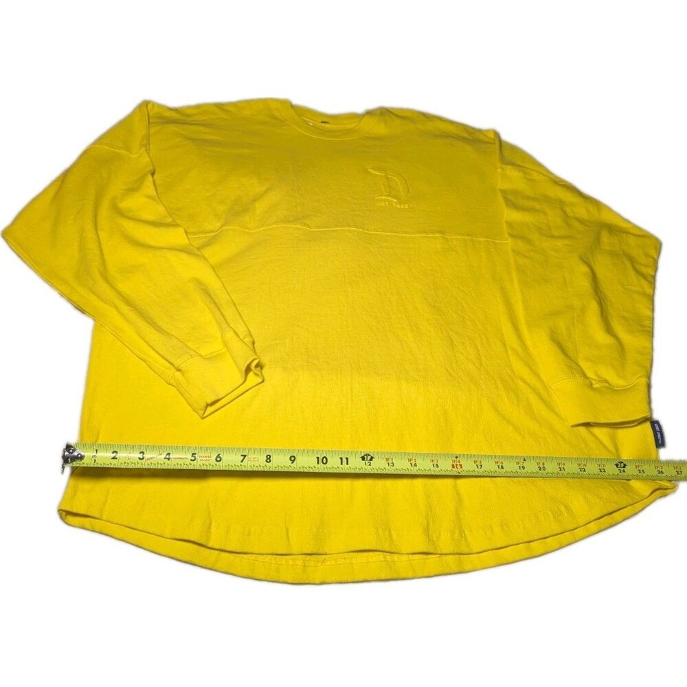 Disney Parks Spirit Jersey Yellow Long Sleeve Shirt XXL Walt Disney World NWT